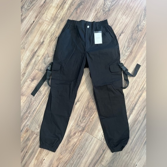 NWT Cargo Pants, High Waist Lounge Pants Fashion Loose Relaxed Fit Jogger Sz M - Picture 9 of 13